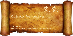 Klinko Veronika névjegykártya