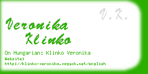veronika klinko business card